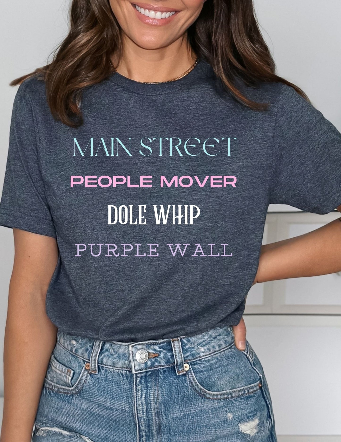 Main Street, People Mover, Dole Whip, Purple Wall T-Shirt