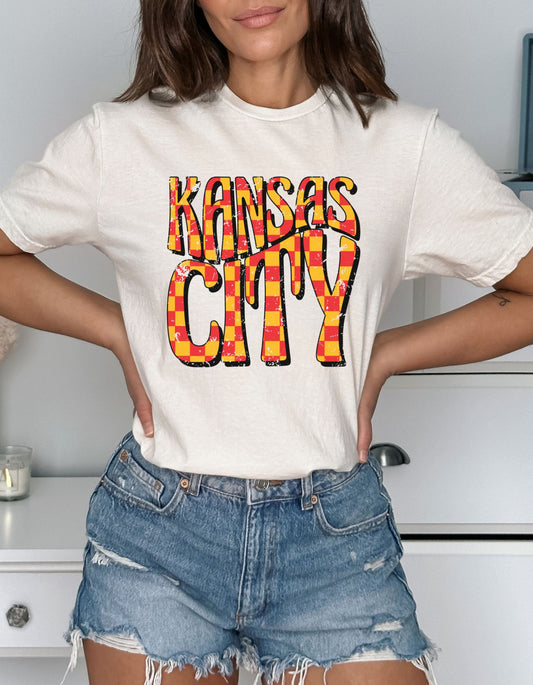 Groovy Kansas City Design (Distressed) T-Shirt