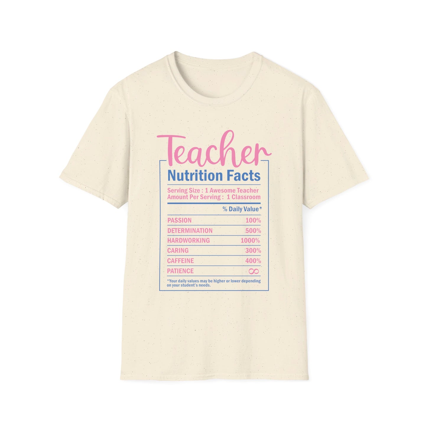 Teacher Nutrition Facts T-Shirt