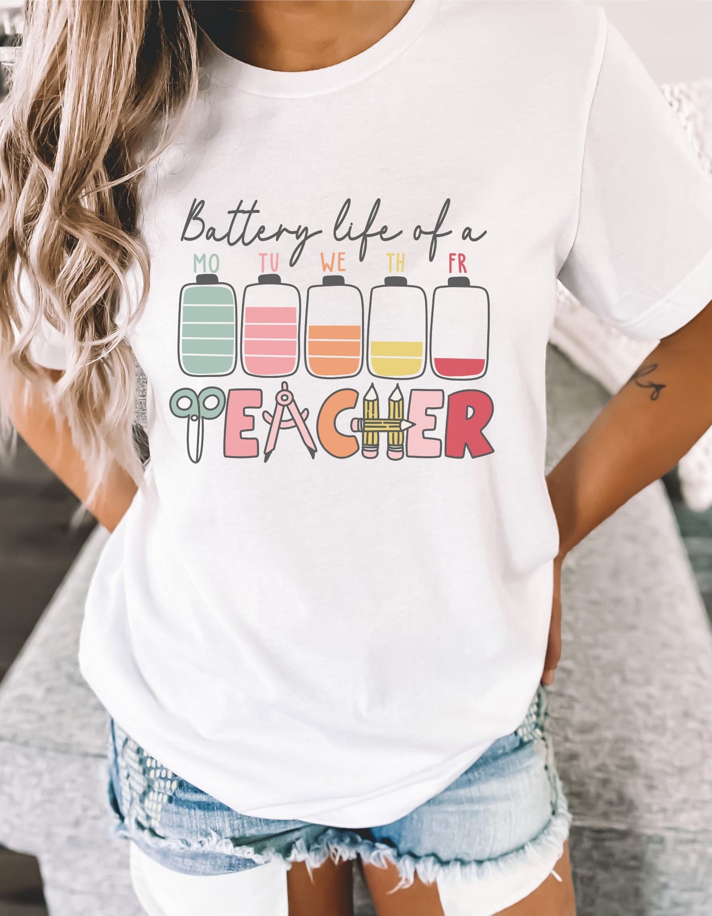 Battery Life of a Teacher T-Shirt