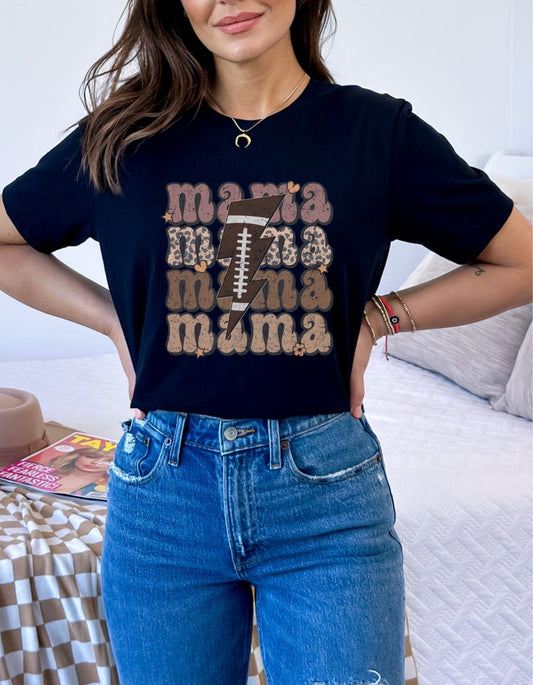 Groovy Football Mama T-Shirt