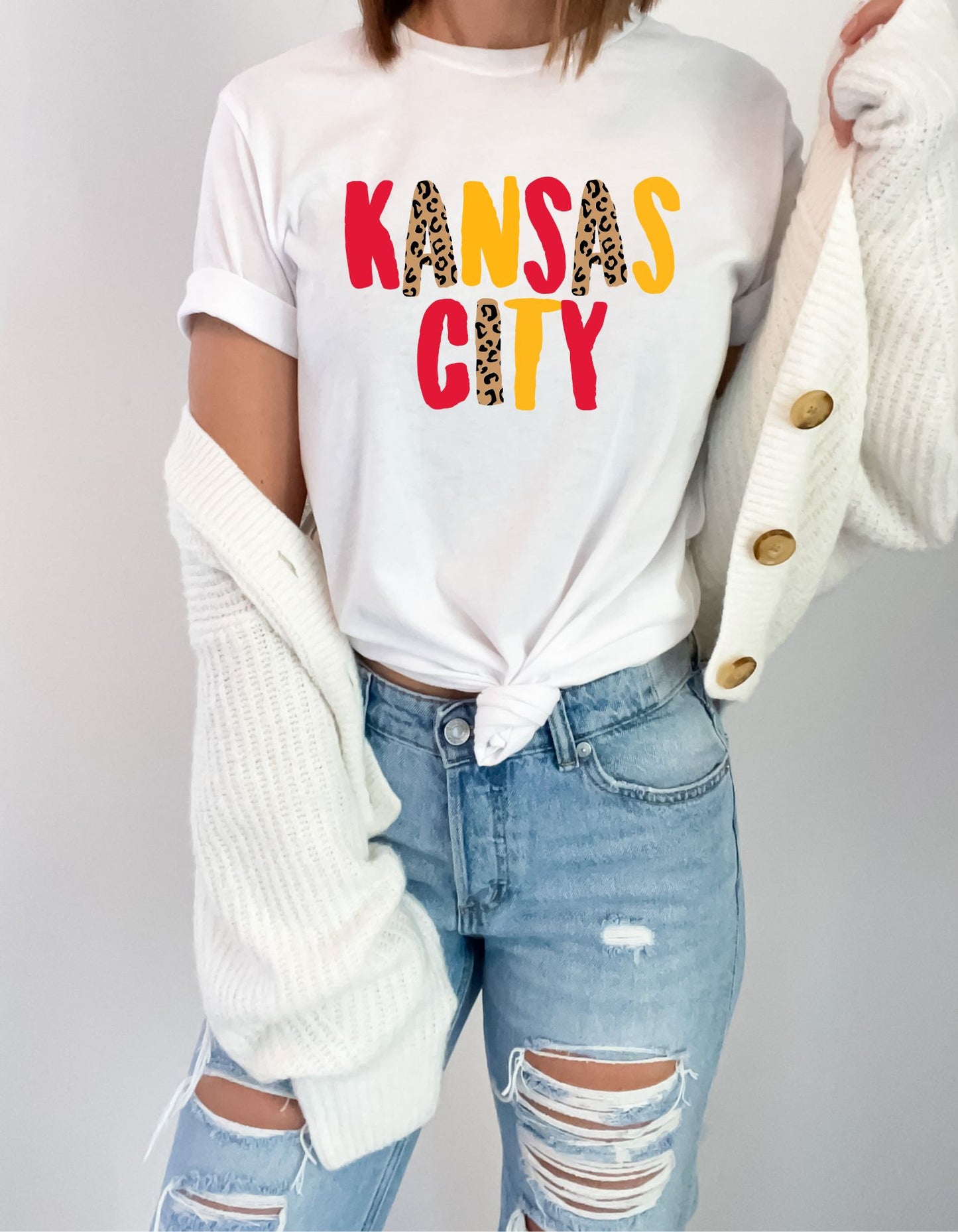 Leopard Print Kansas City T-Shirt