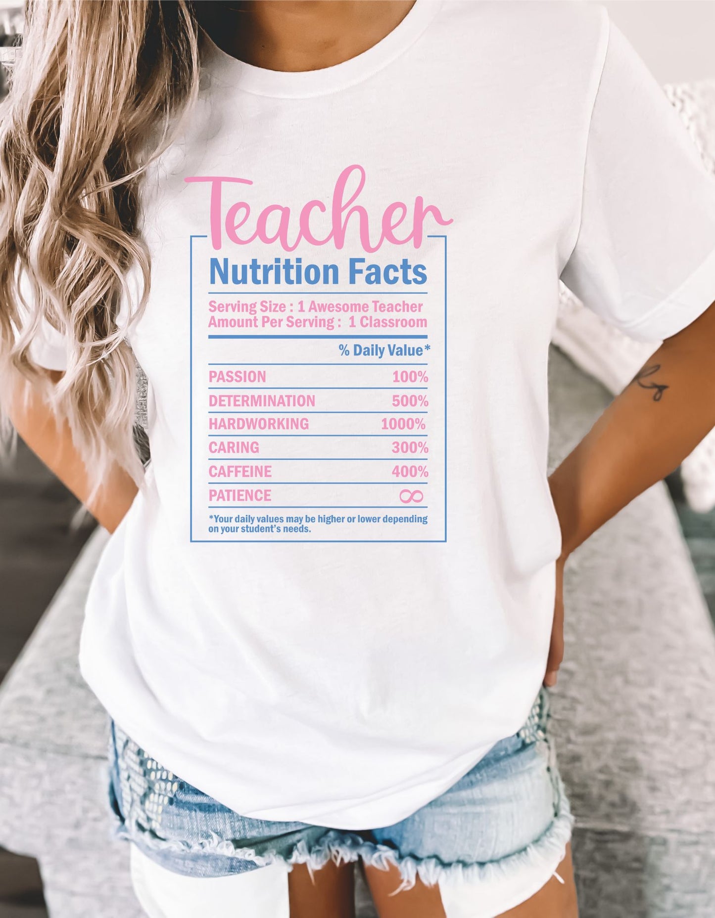 Teacher Nutrition Facts T-Shirt