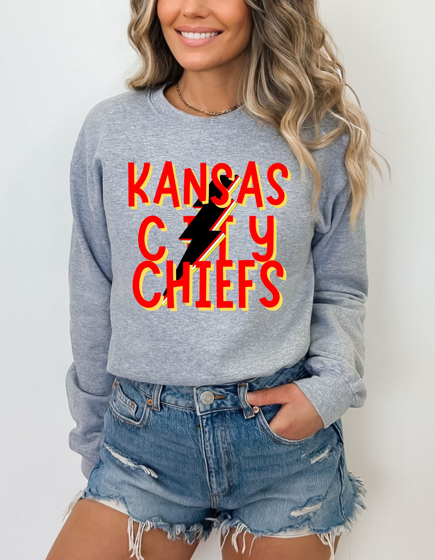 Kansas City Chiefs Lightening Bolt Sweatshirt